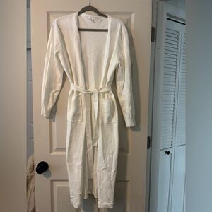 Elegant White Women's Long Sweater